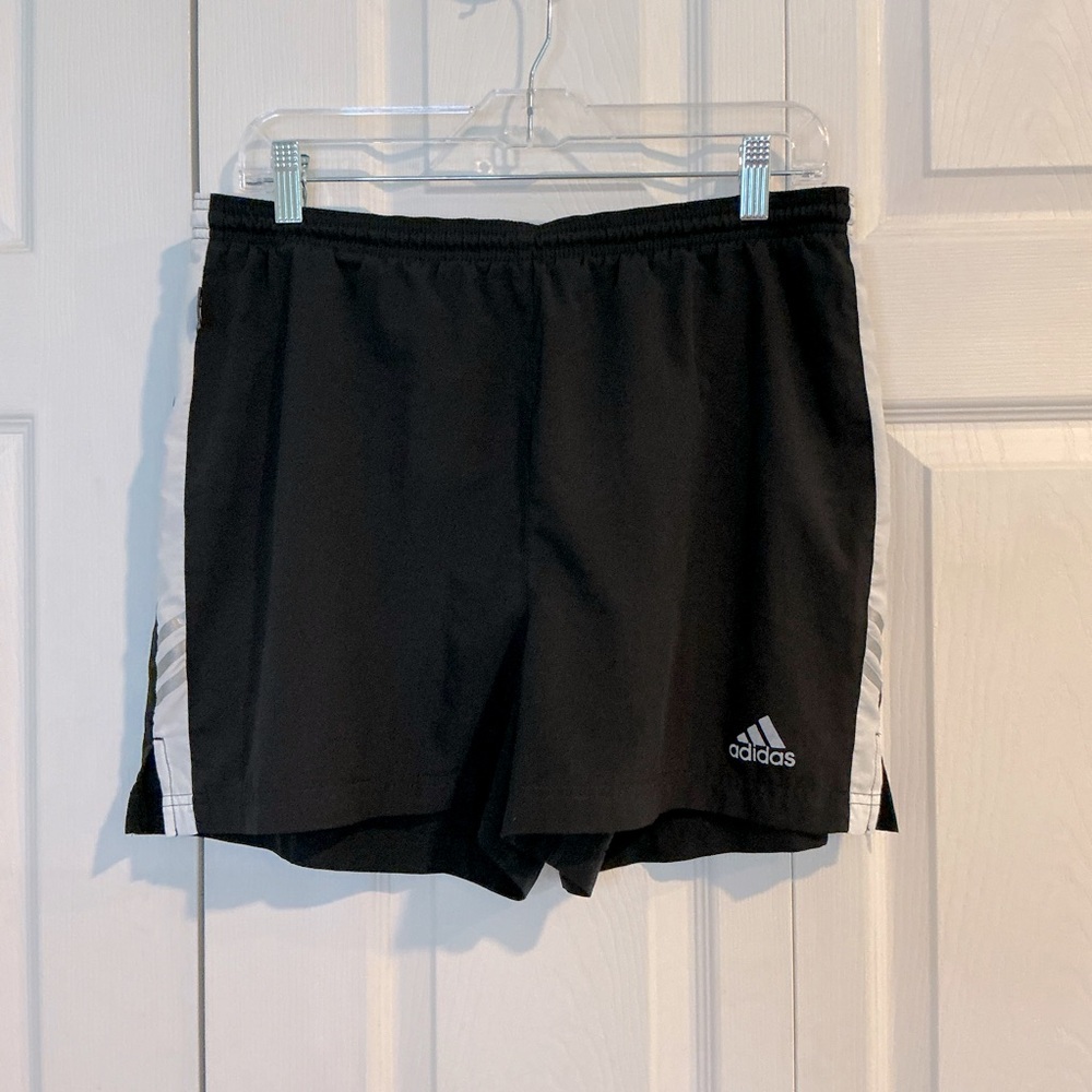 🩷 Adidas Climalite Black and White athletic Shorts with Built in Brief - M
